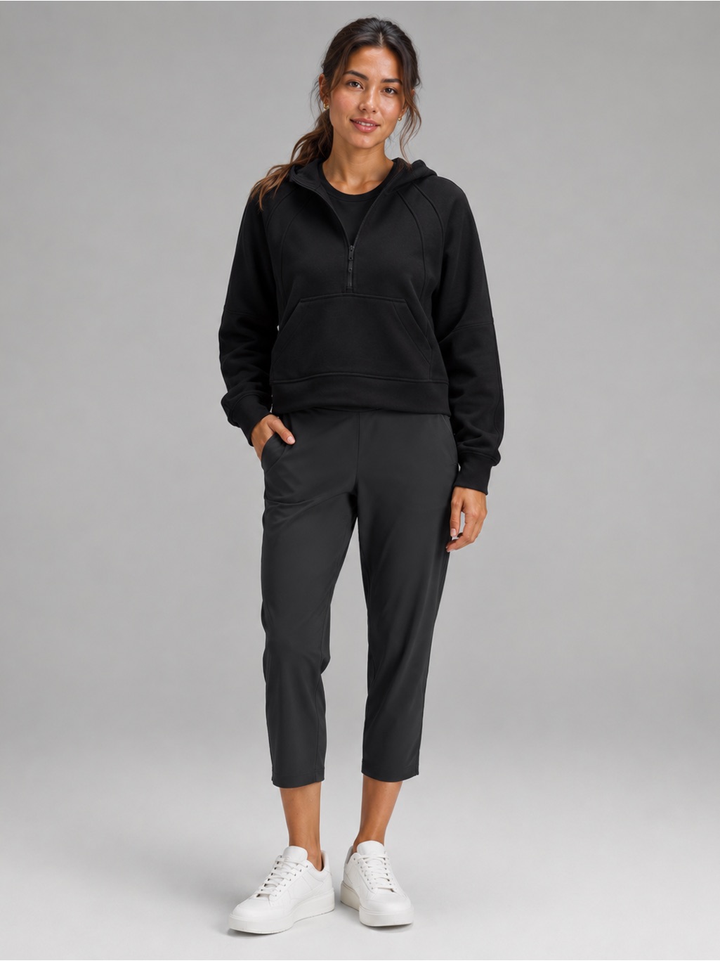 Lululemon Luxtreme Slim-Fit Pull-On Mid-Rise Cropped Pant Graphite Grey Size 6